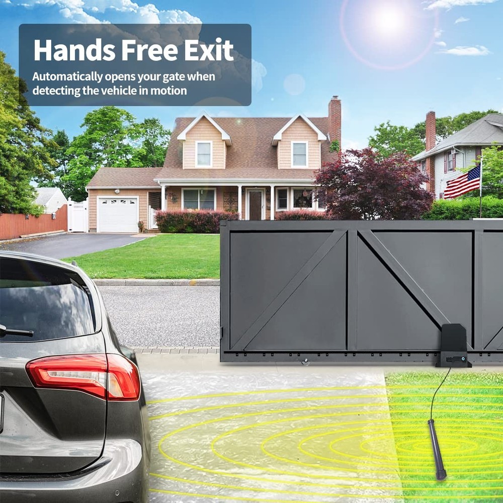 TOPENS TEW3 Vehicle Exit Sensor Kit Wired Driveway Gate Exit Wand Car Detector