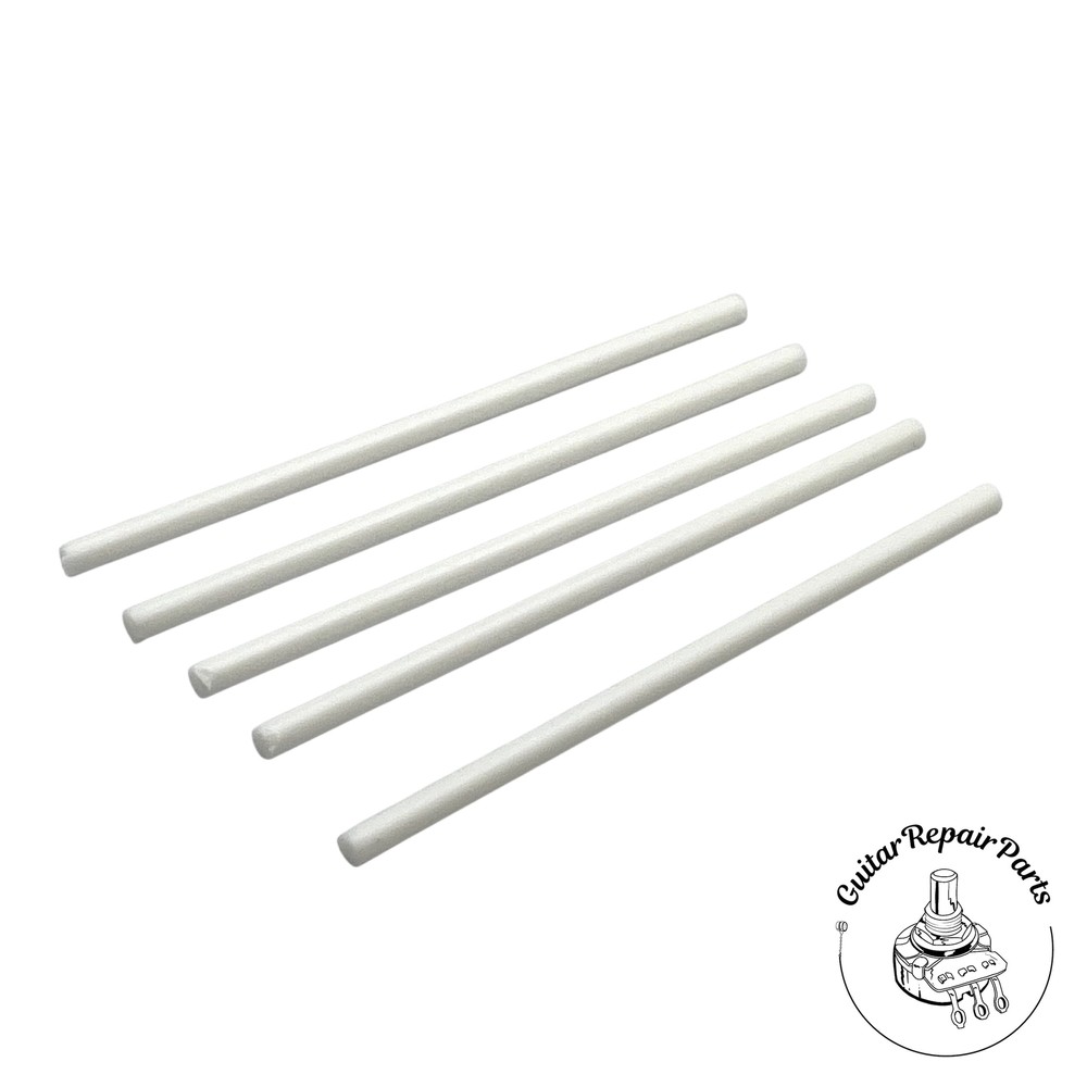 Plastic Side Dot Rods For Guitar Inlay - 2mm (5/64") Diameter (5 pcs) - White