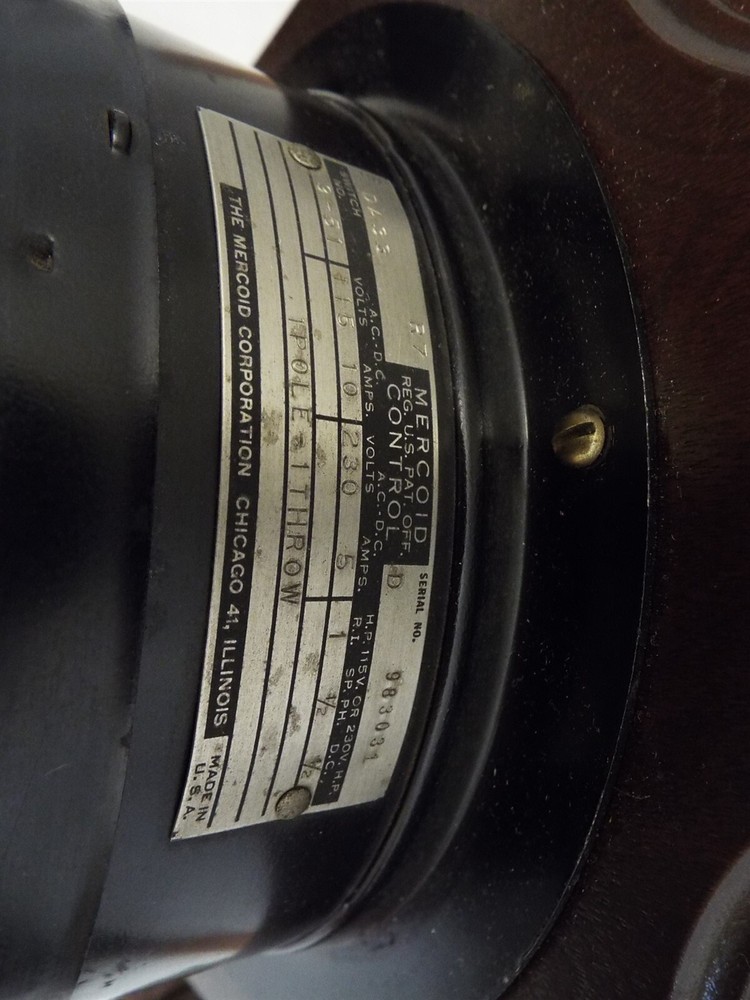 Nice Lighted Mercoid Control Switch Steampunk Industrial Wall Plaque Steam Punk