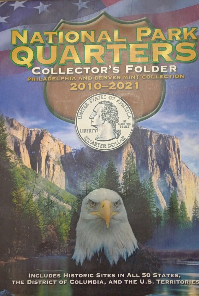 National Park Quarters Folder Complete Set (2010-2021) - 112 Coins P & D Mints