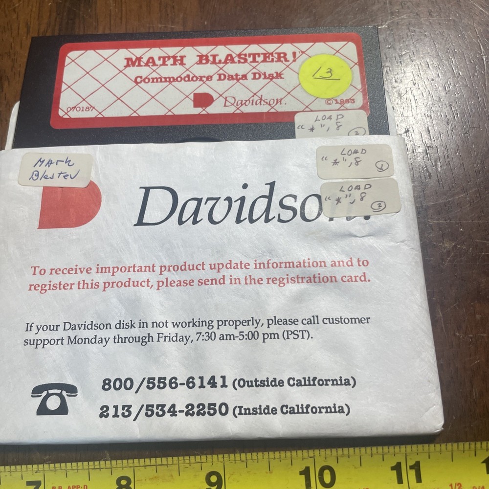 RARE Microsoft IBM EXCEL on 5.25" Floppy Disks Math Blaster And Math Busters