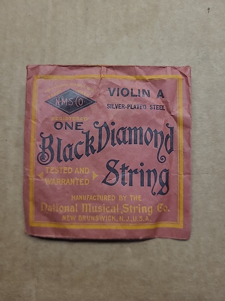 Vintage Black Diamond Violin String Advertising