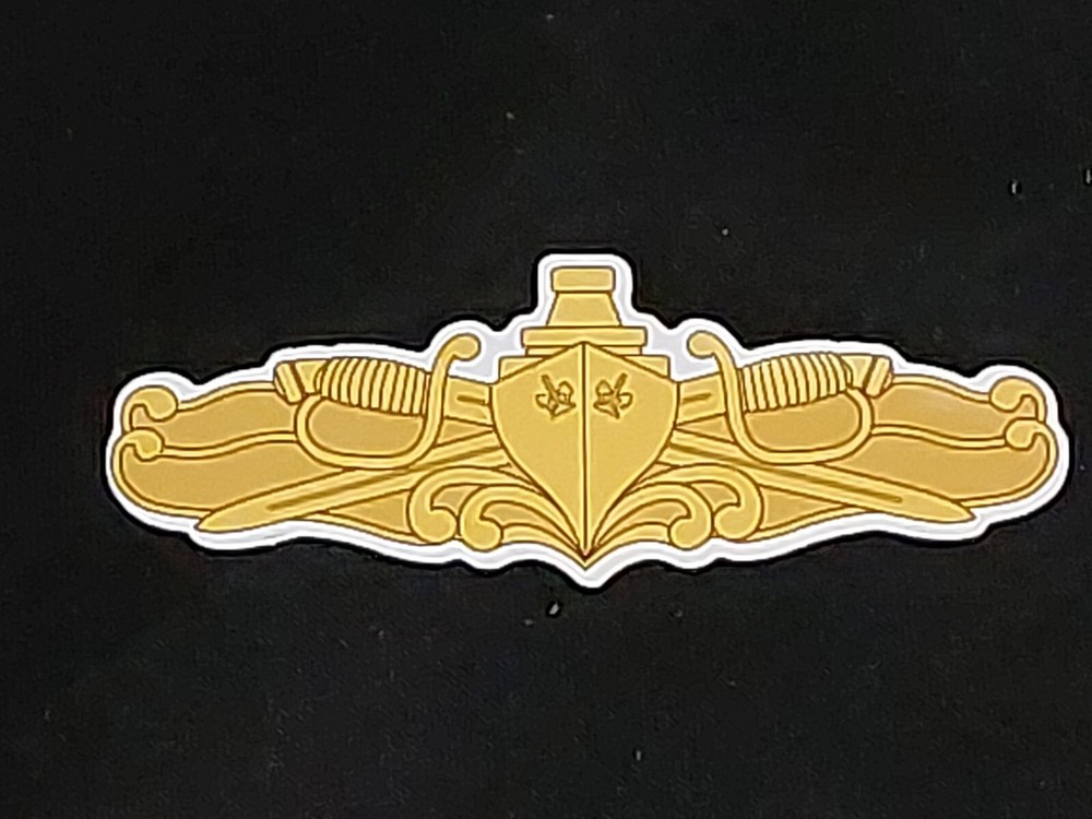 3 INCH NAVAL SURFACE WARFARE OFFICER  STICKER