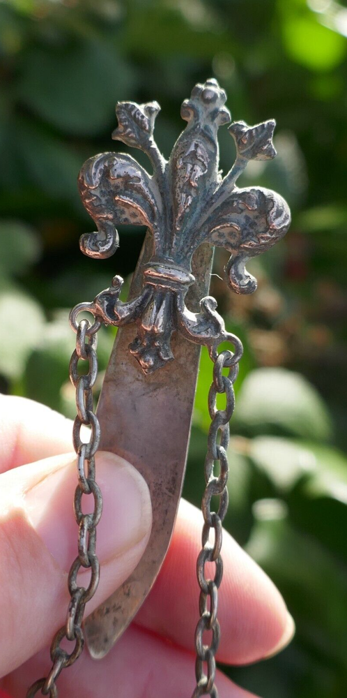 Antique Continental 800 Fine Silver Eye Glass Chatelaine Case w/ Spectacles