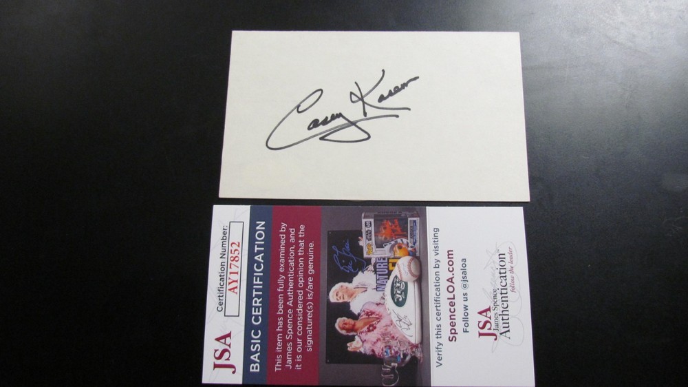 Casey Kasem signed Index Card JSA Certified