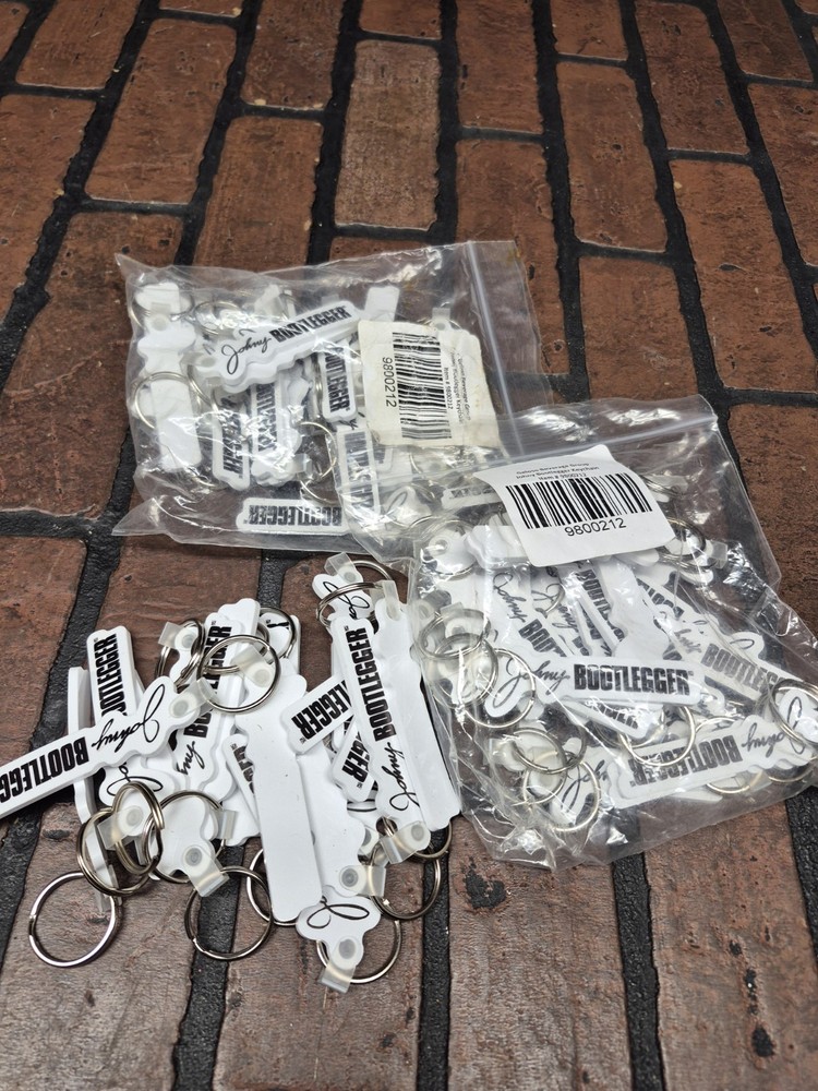 Johnny Bootlegger White Keychain Huge Lot Bartender