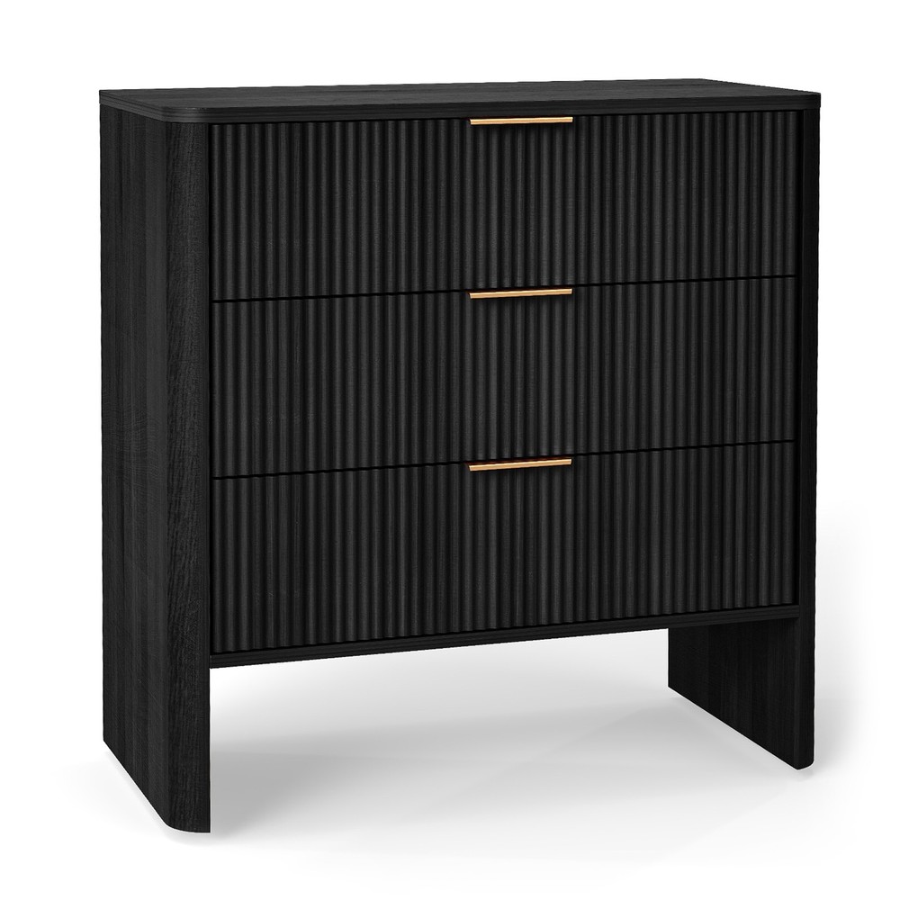 Modern Wavy Pattern Drawer Cabinet For Bedroom Hallway