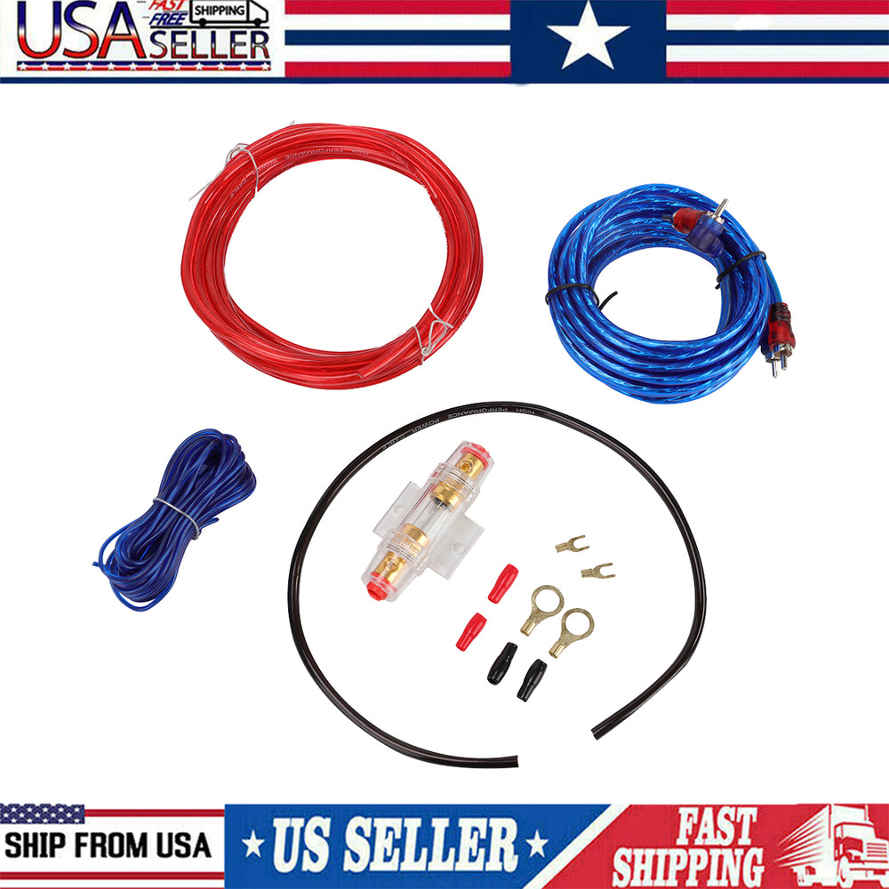 Car Audio 12 Gauge Amplifier Cable Kit 1500W