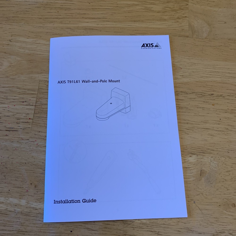 Axis Communications T91L61 Wall -and -Pole Mount Installation Guide New