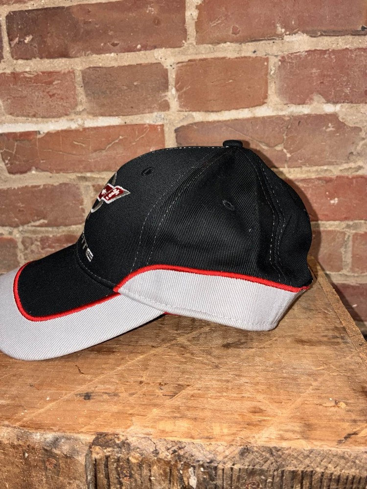 Corvette C5 Logo Cap Black Gray Red Adjustable Baseball