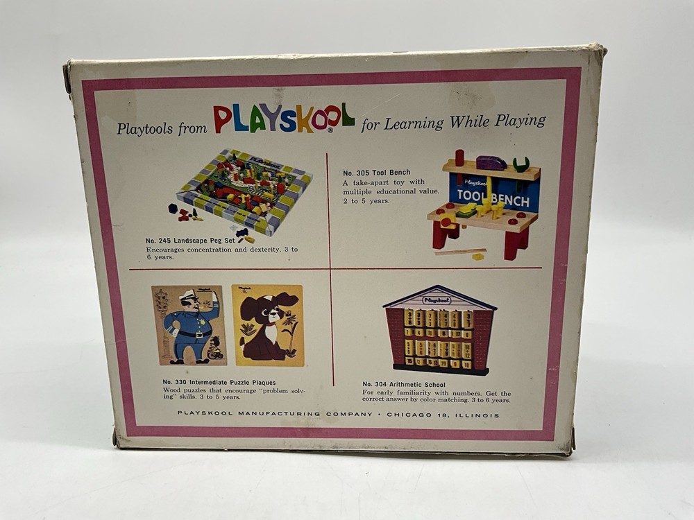 PLAYSKOOL Vintage Red Box Lacing Boot Learning While Playing in Original Box