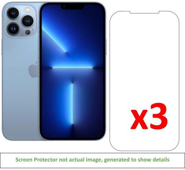 3x iPhone 13 Pro Max Screen Protector w/ cloth