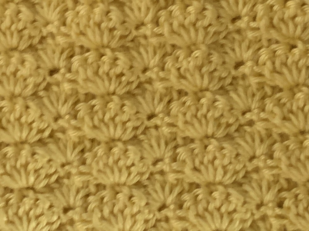 Handmade Crocheted Baby Blanket - Lemon Shells