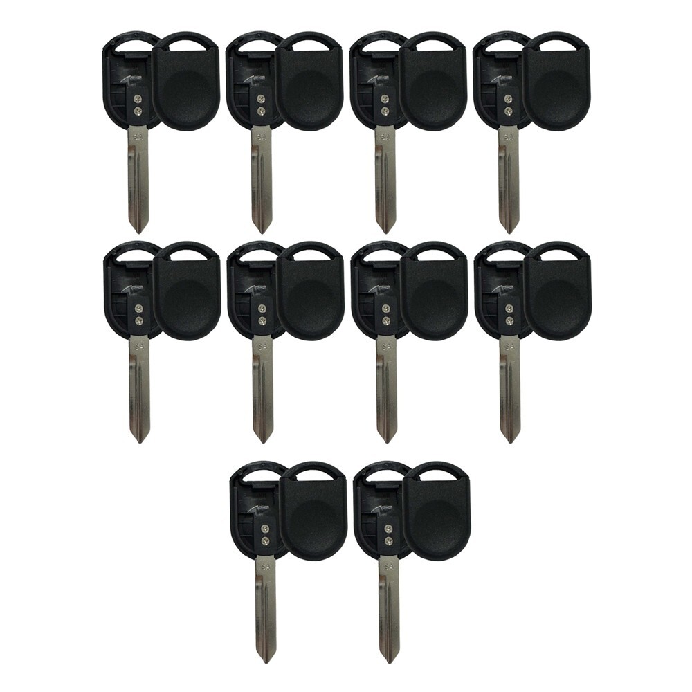 Key Shell Case Compatible with Ford Uncut Blade Non Chip H75 H84 (10 Pack)