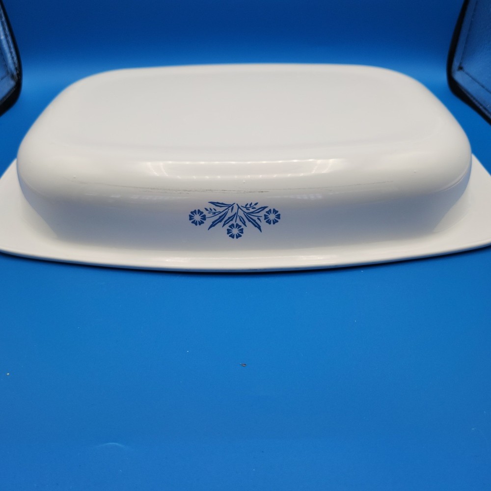 Vintage Corningware Cornflower Roasting Pan Dish Casserole