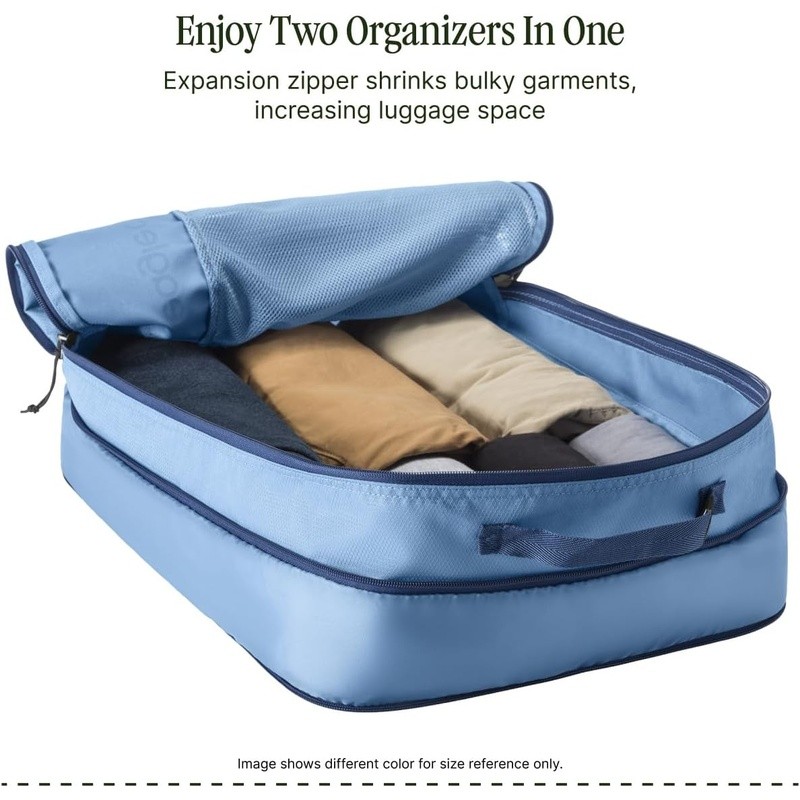 Adjustable Travel Storage Expansion Cube Compression Organizer Water Resistant