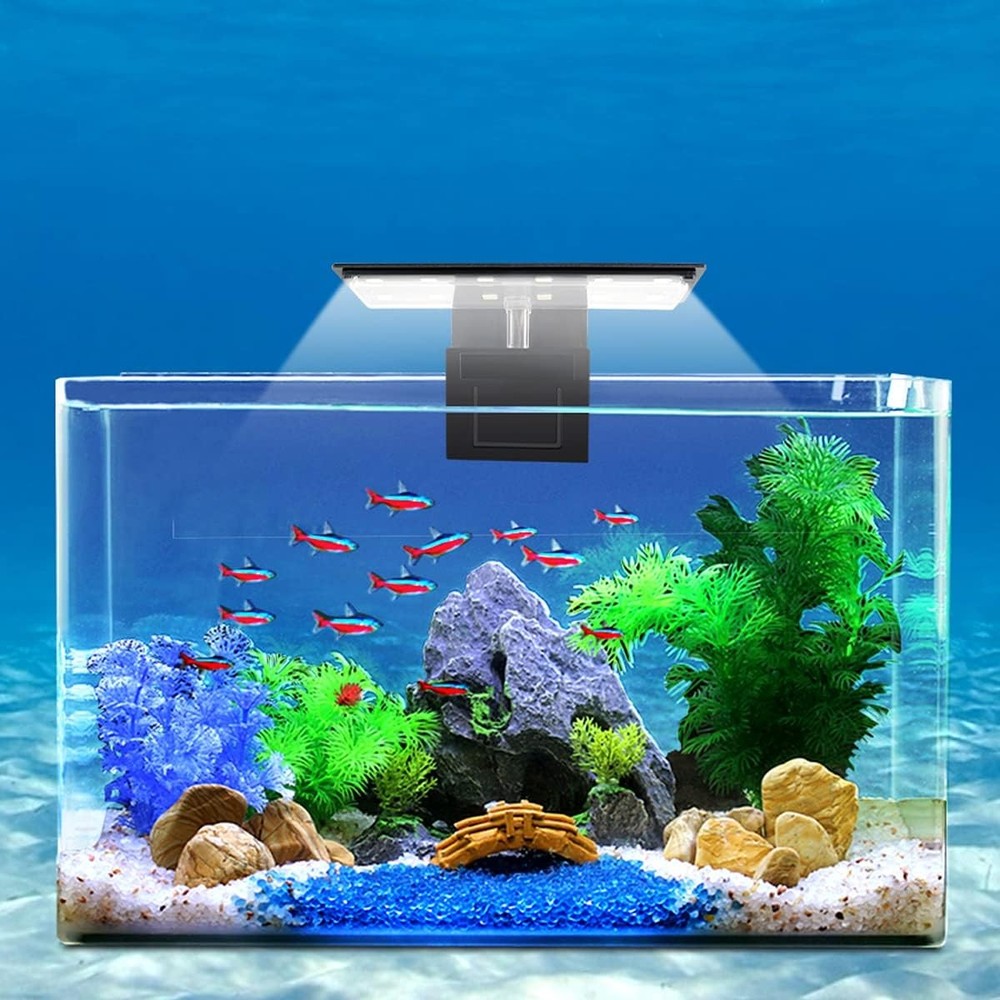 WEAVERBIRD Aquarium Light Fish Tank LED 6W 12 Planted Black Shell