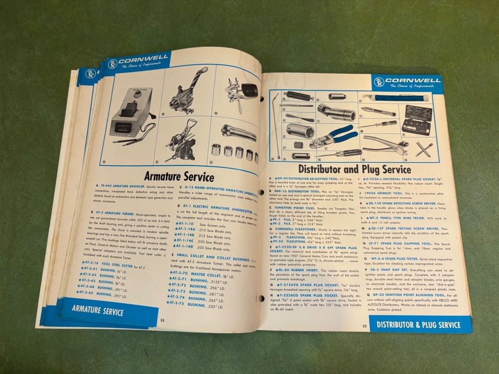 Original 1967 Cornwell Tools Catalog AI-68