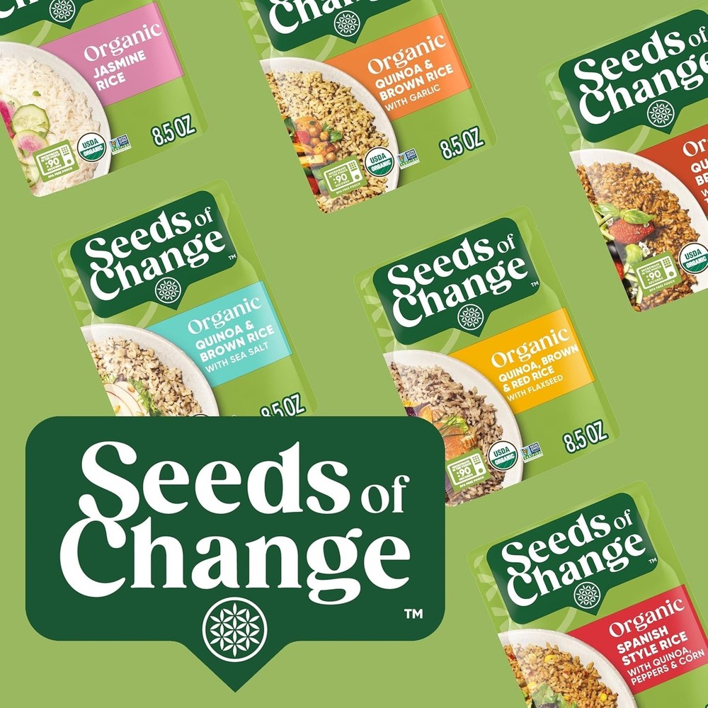 6-Pack Organic Flaxseed Quinoa & Rice Blend - Quick 90-Second Meal Solution