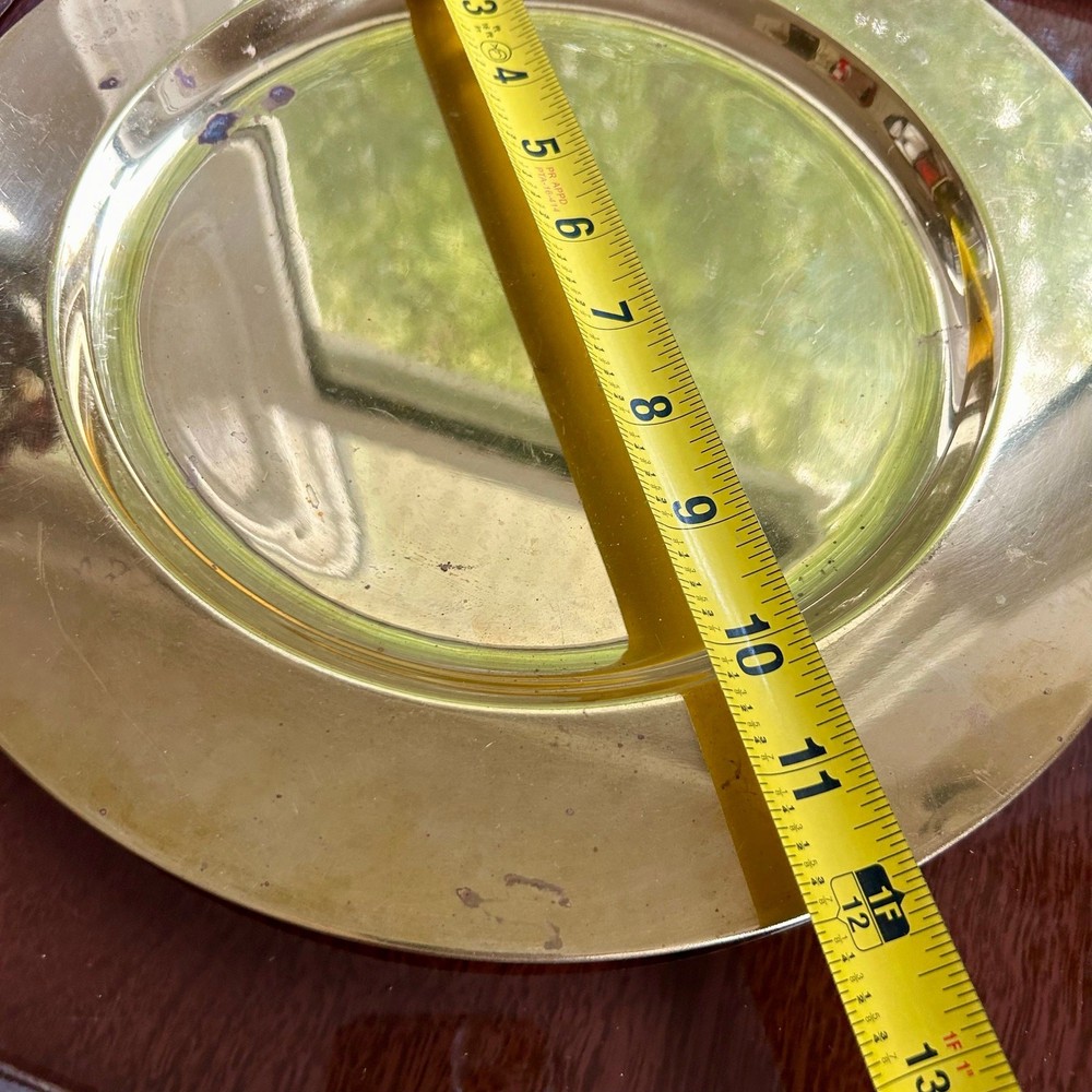 Vintage Solid Brass Charger Plate Decorative serving plate Home Accent