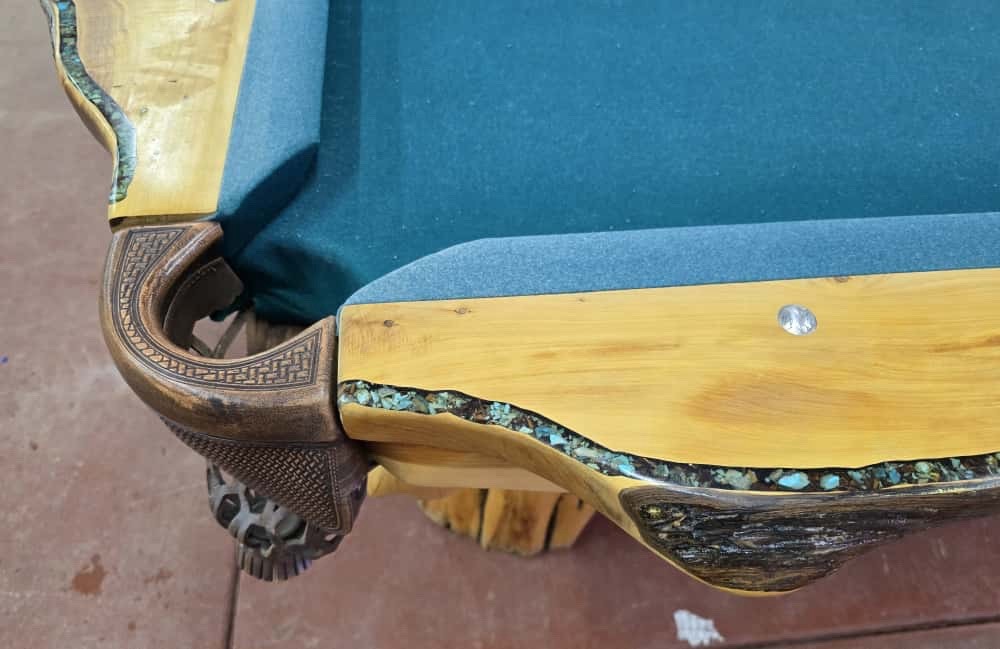Turquoise Inlaid Pool Table