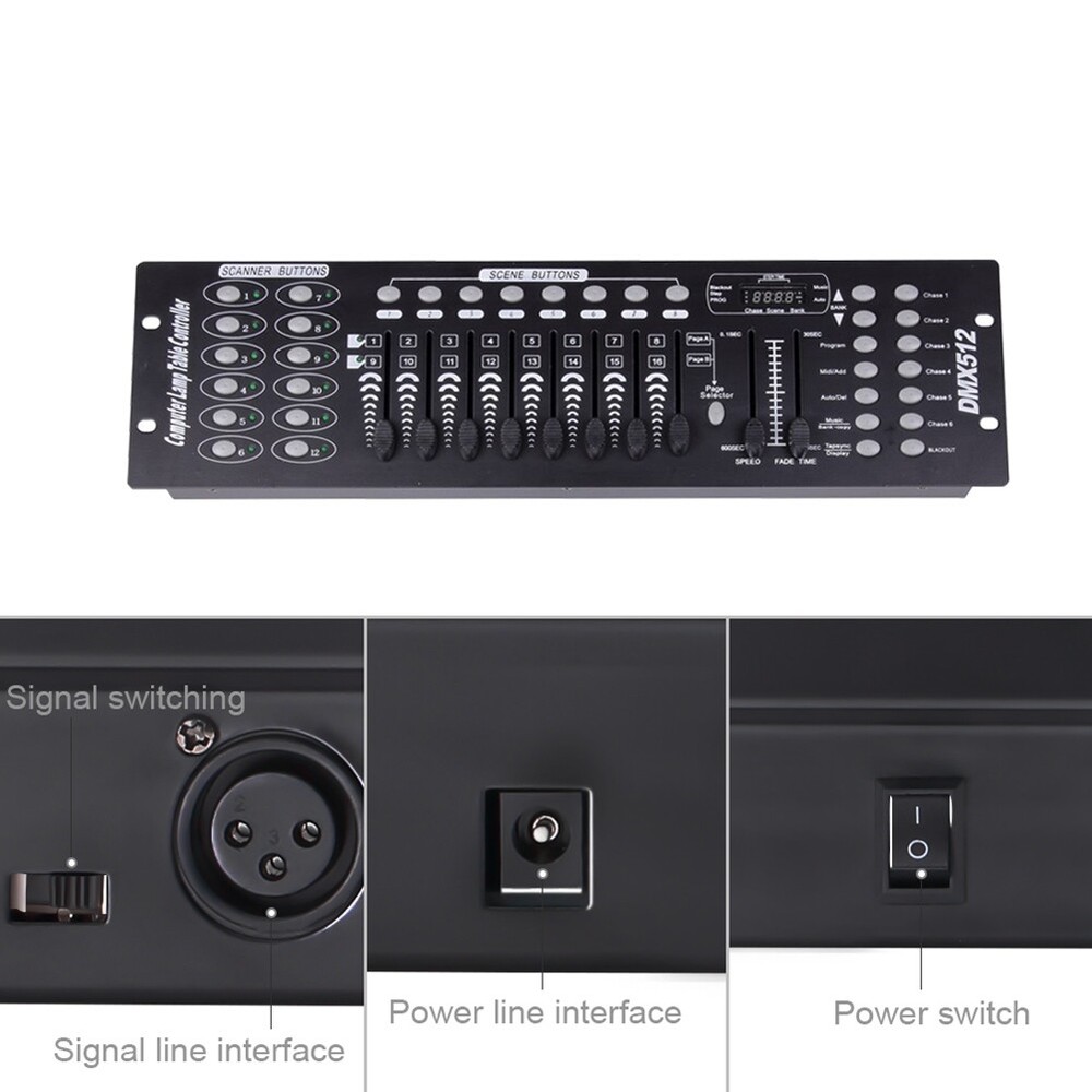 Mini DMX 192 Channels Controller DJ Operator Console For Stage Lighting Show KTV