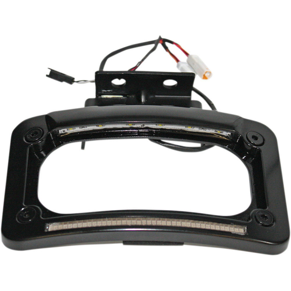 Custom Dynamics Dual-LED License Place Frame - Indian - Black | CD-LP-IND-B