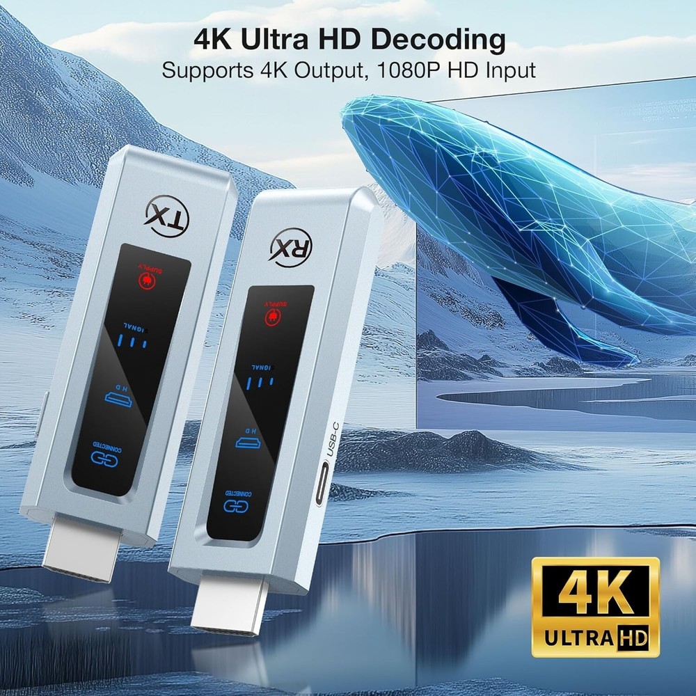 Wireless Hdmi Transmitter and Receiver Wireless HD Extender Plug & Play 2.4G/5G