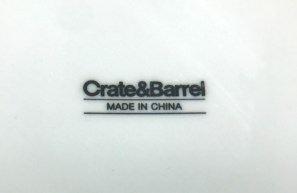 White Divided Serving Dish Crate & Barrel -- VTG and Groovy
