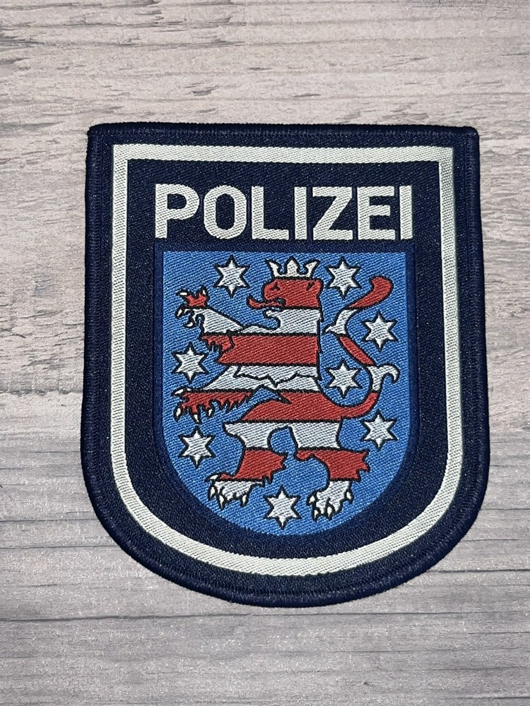 2 Hessen Germany Police Patch - Polizei - Hook & Loop