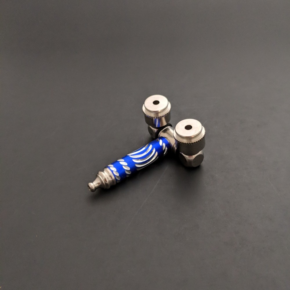 1 Metal double bowl pipe