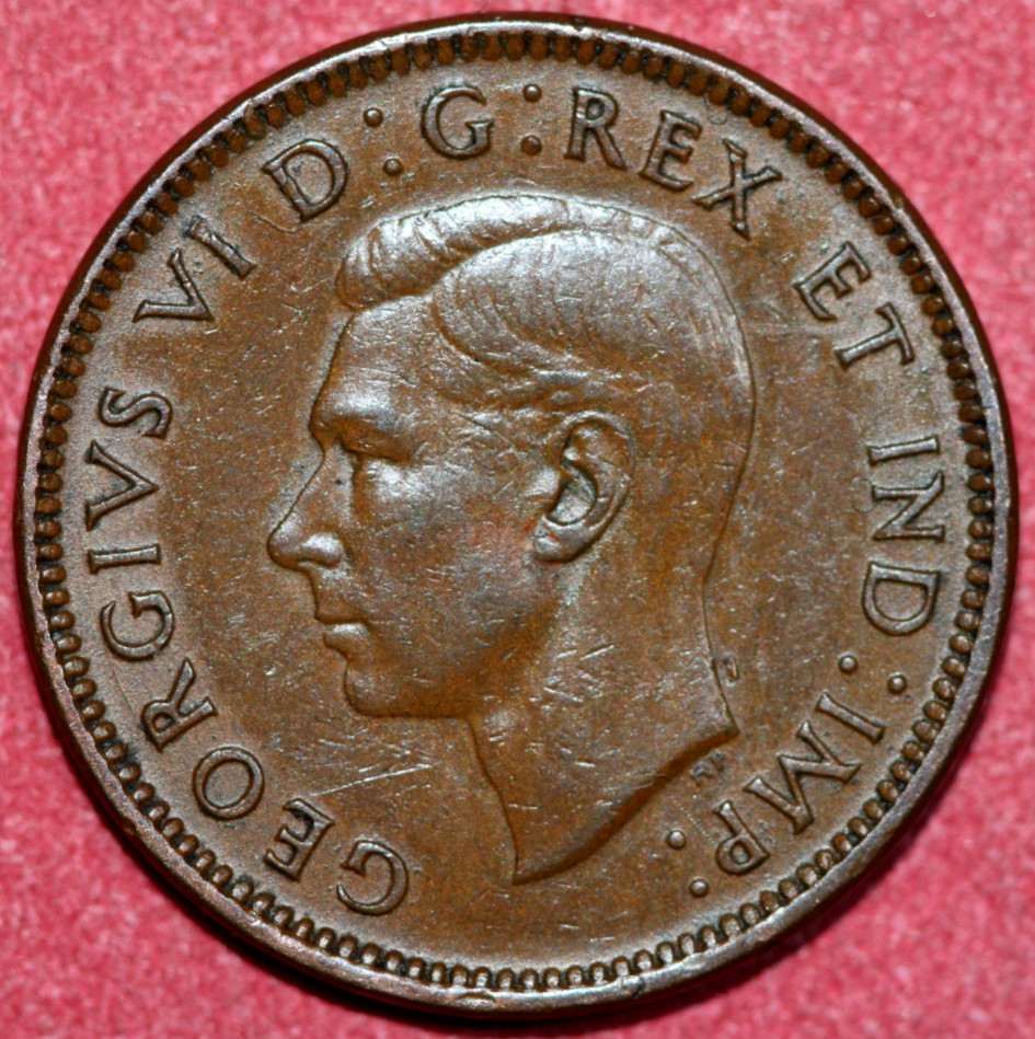 Canada 1941 Cent King George VI 19mm