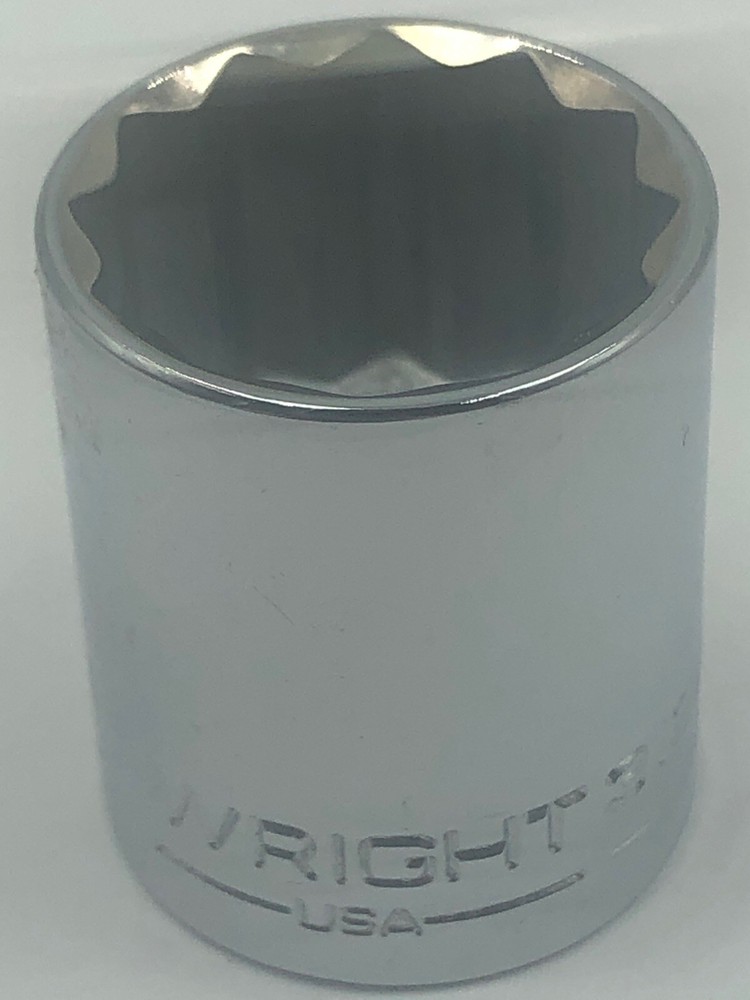 Wright Tool # 3124 3/4" 12 Point Std Socket 3/8" Drive Made In USA Free Ship