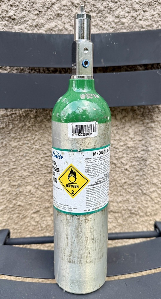 Portable Oxygen Tank UN1072 Empty SIZE M6. 170 Liters