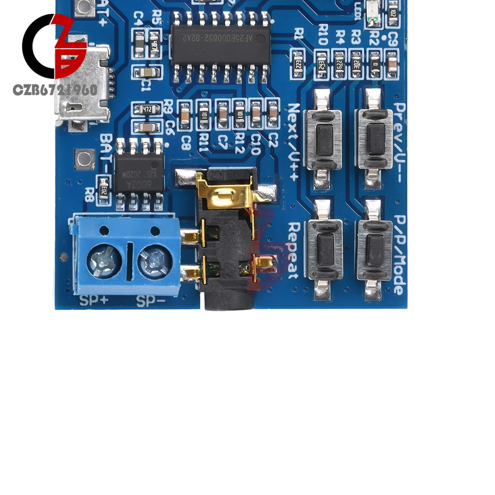 2PCS 3W MP3 Decoder Board Micro USB TF Card Audio Player Mono Amplifier Decoding