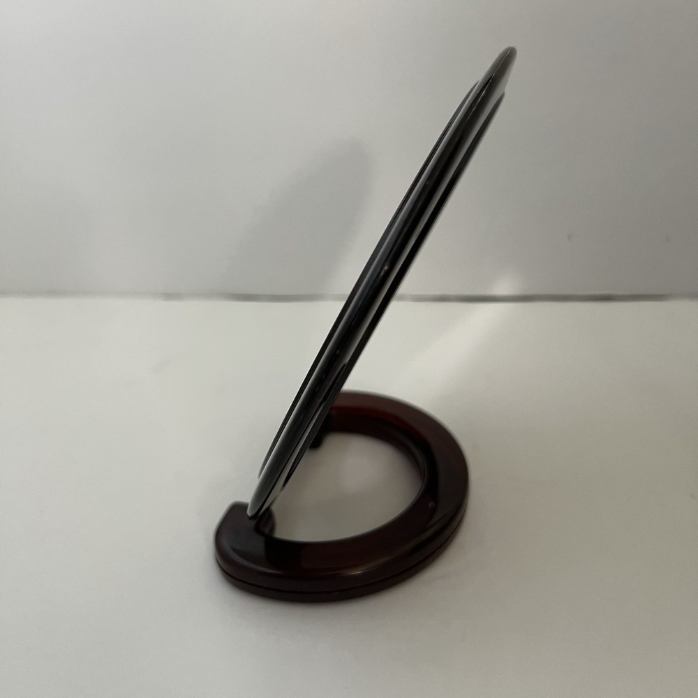 Vintage 2 Sided Table Mirror Brown Plastic Frame