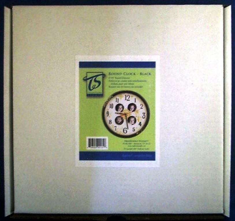 Traditions Studios Round Wall Clock Add Photos Includes Battery Personalize Gift