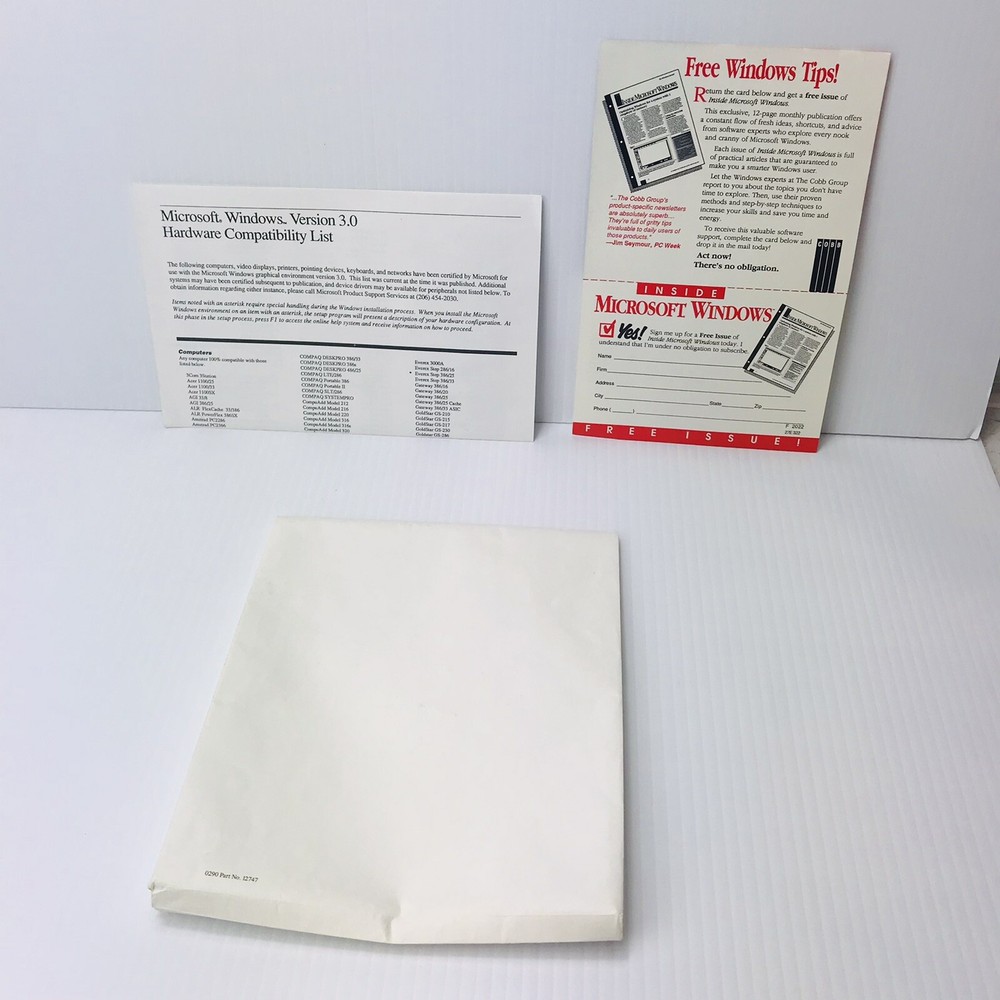 Microsoft Windows Operating System Version 3.0 3.5" Floppy Disk w/ ToolBook