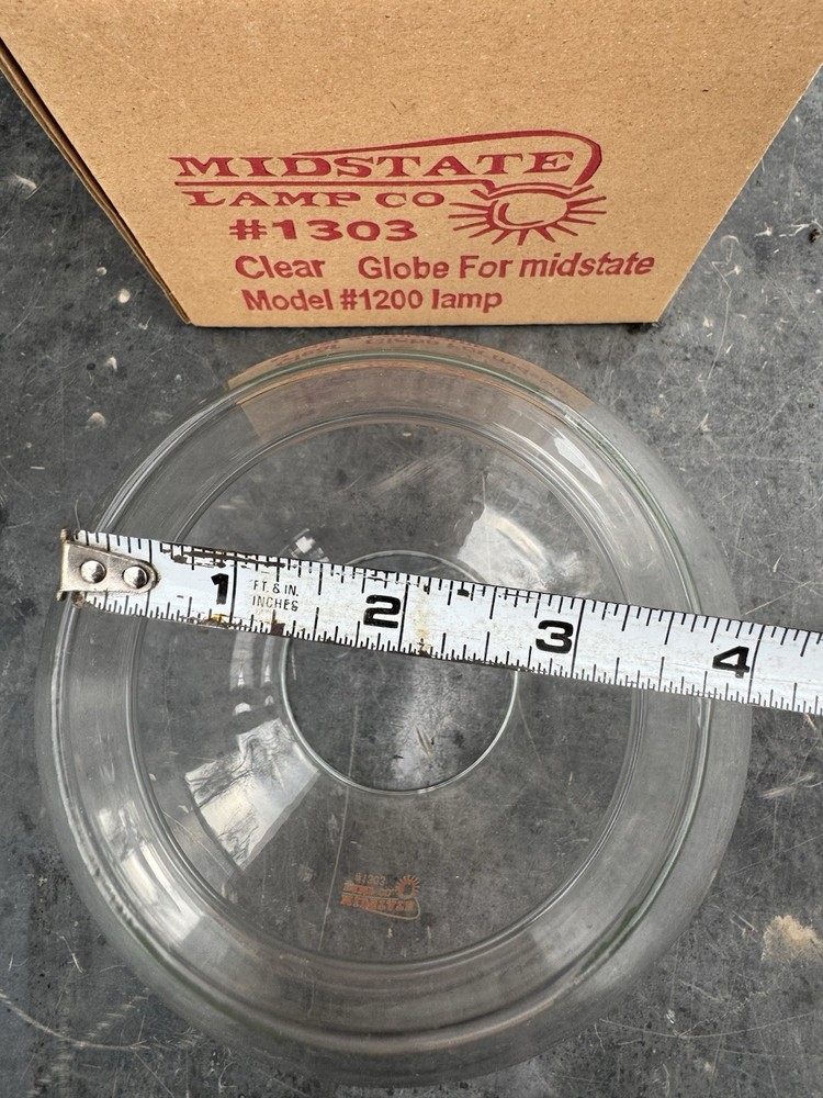 MIDSTATE LAMP CO. Glass Globe