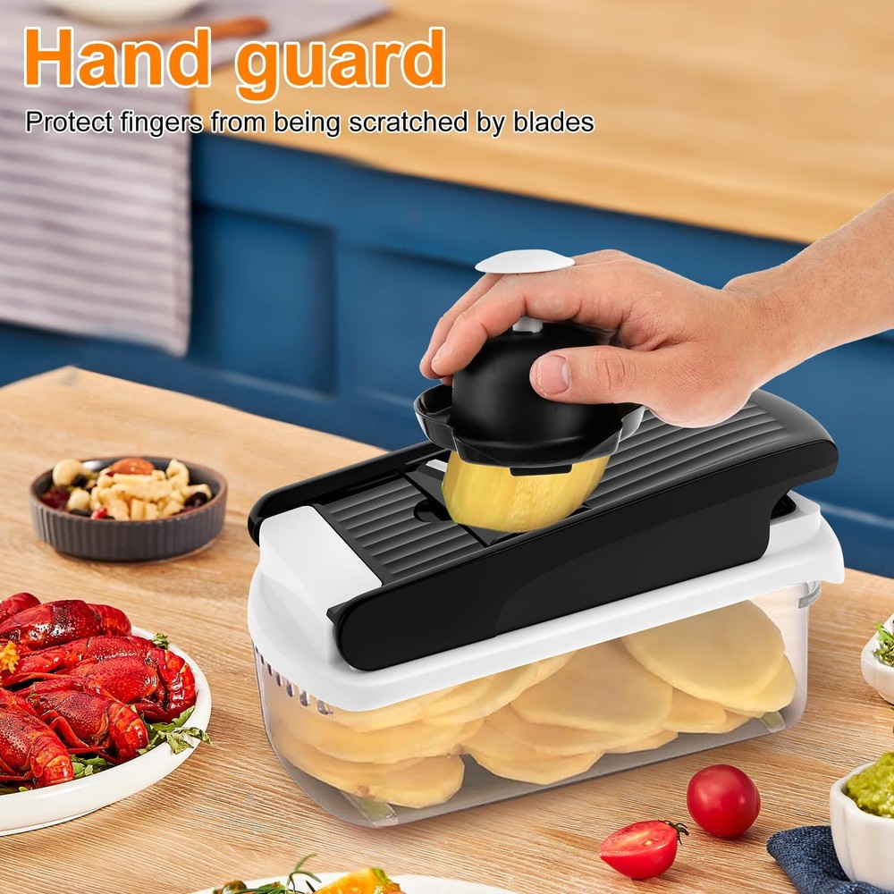 14 in 1 Vegetable Chopper Efficient Veggie with Container Black
