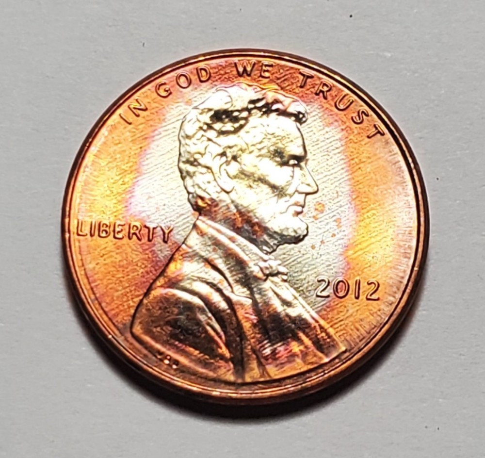 TONED 2012 P LINCOLN SHIELD PENNY UNC #C10599