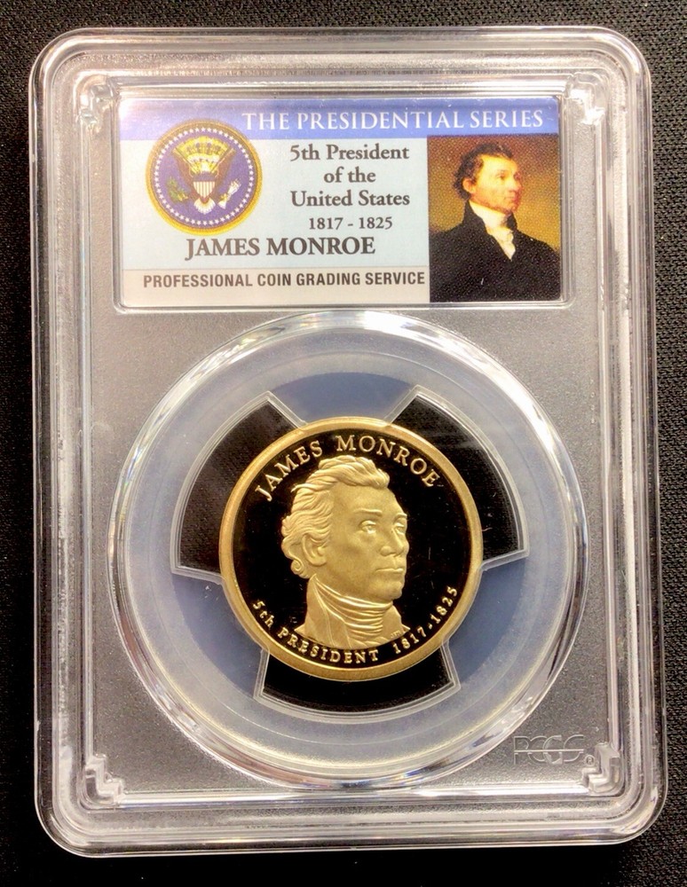 2008 S James Monroe 1$ PCGS PR69DCAM! ENN Coins