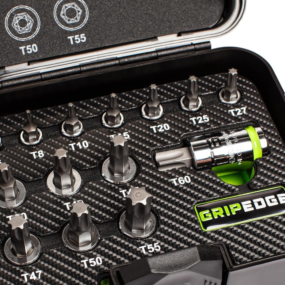 GRIPEDGE Tools | 14PC RPT Star Driver Set | Sizes T6 - T60 | 1/4'' - 3/8'' - ...