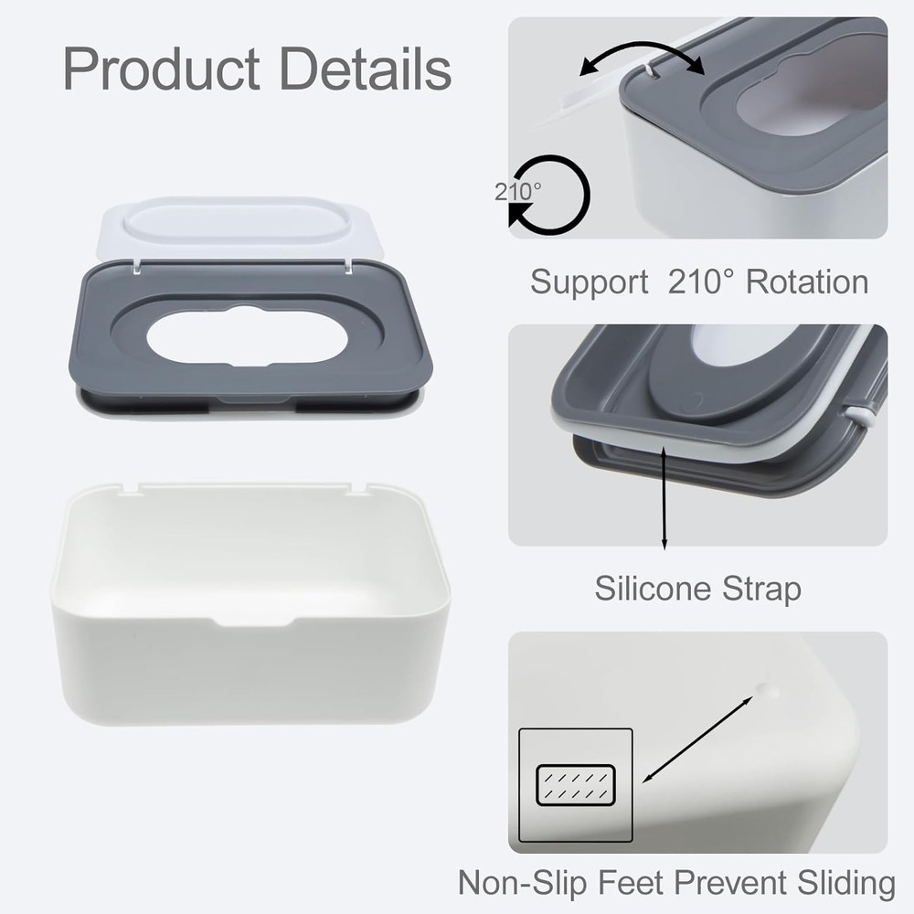 Elegant Rectangular Wipes Dispenser - Dust-Free & Easy Access for Cottonelle