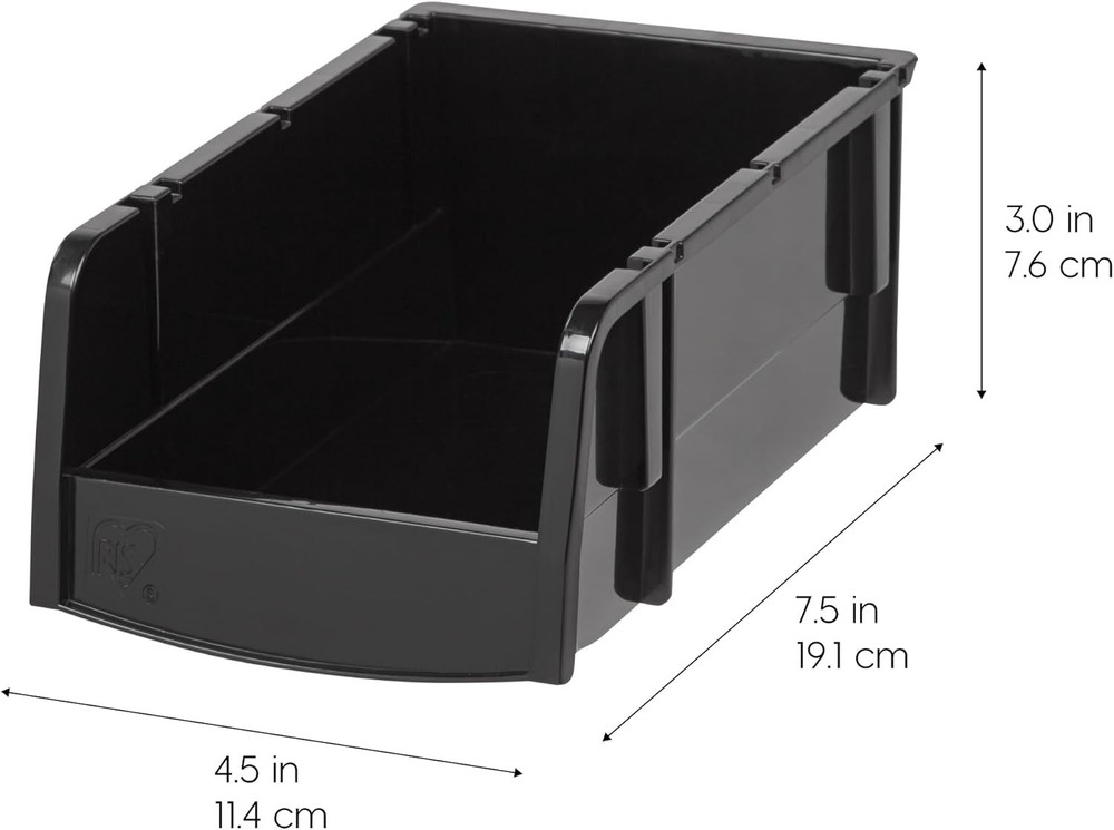 Stackable Storage Bins Open Front 12 Pack Plastic Hanging Organizer