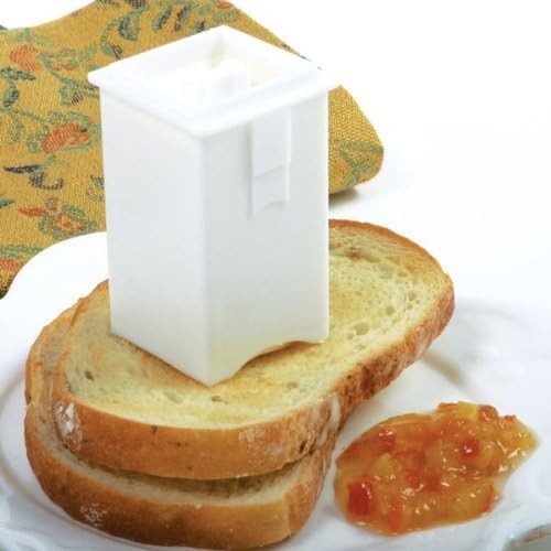 Dishwasher Safe White Butter Spreader - No Mess, Easy Storage, 0.5 lb Capacity
