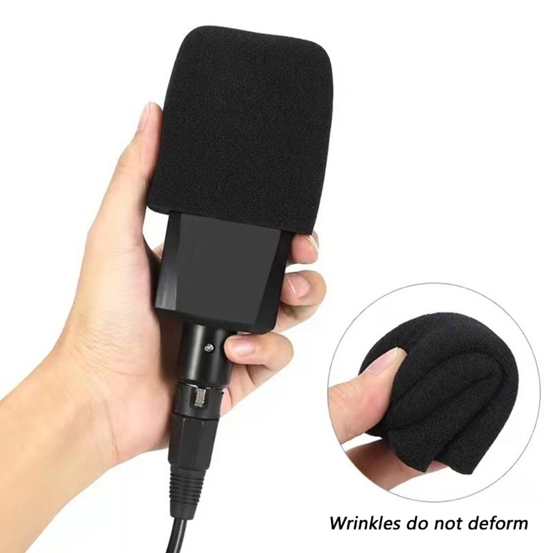 Noise Suppression Cover Wind Screen Studio Filter Square Microphone Cover Sponge