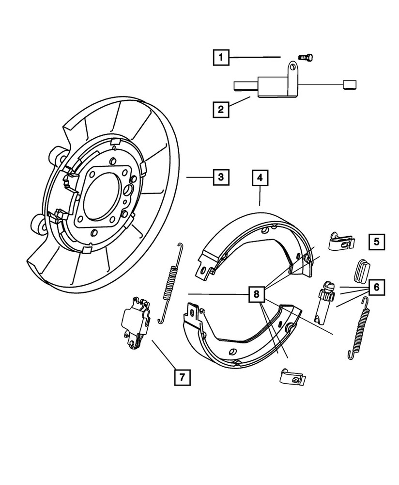 Genuine Mopar Wheel Speed Sensor Left 56041509AA
