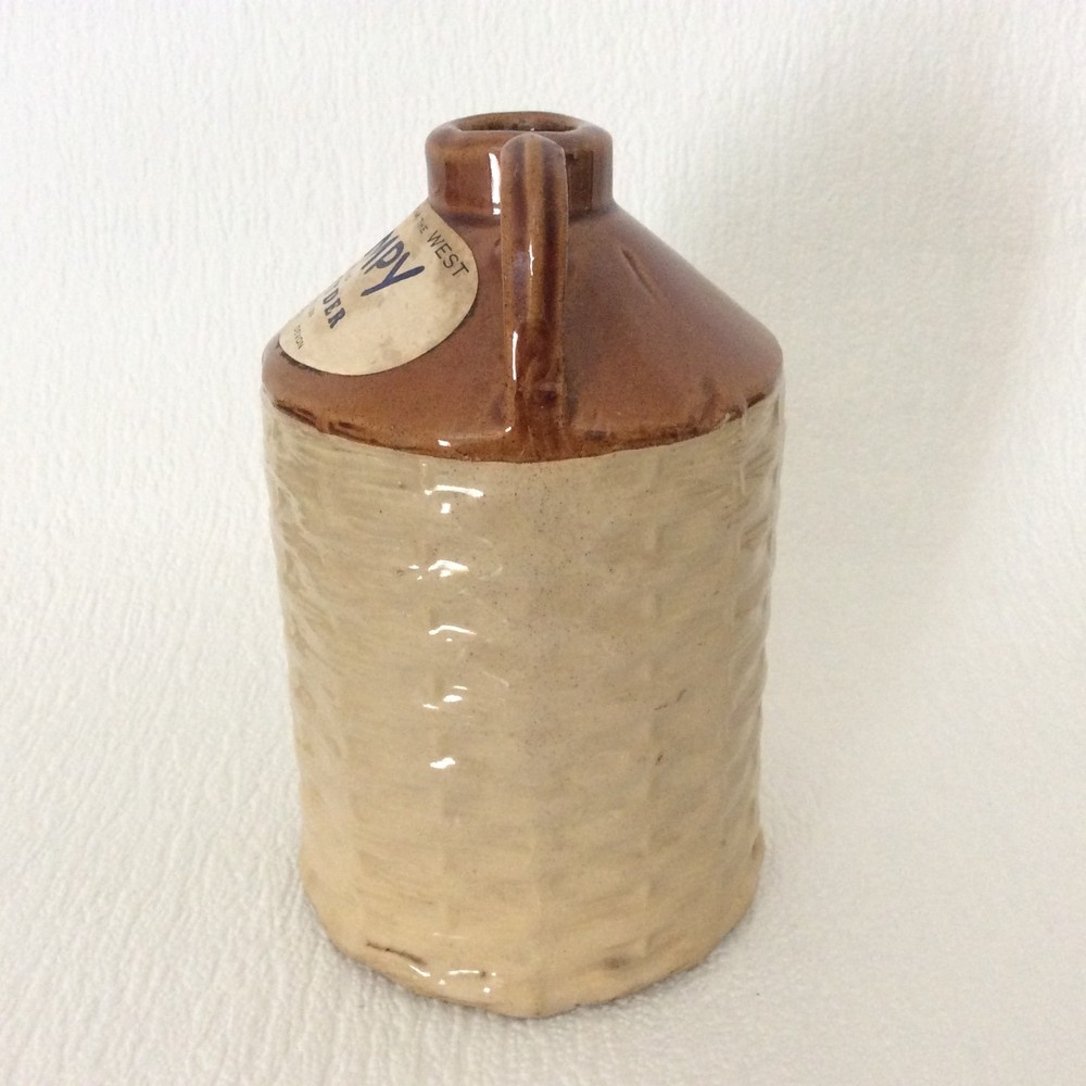 Scrumpy Devon Cider flagon - Stoneware - Wicker basket - 725ml/24.5fl oz