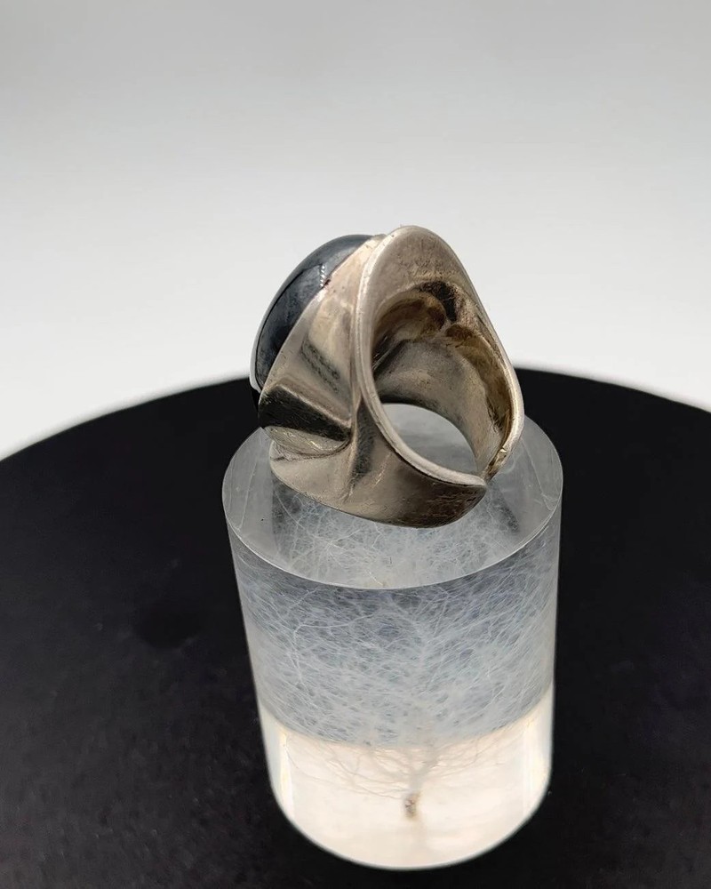 Bent Knudsen Sterling Silver Ring with Hematite No 19